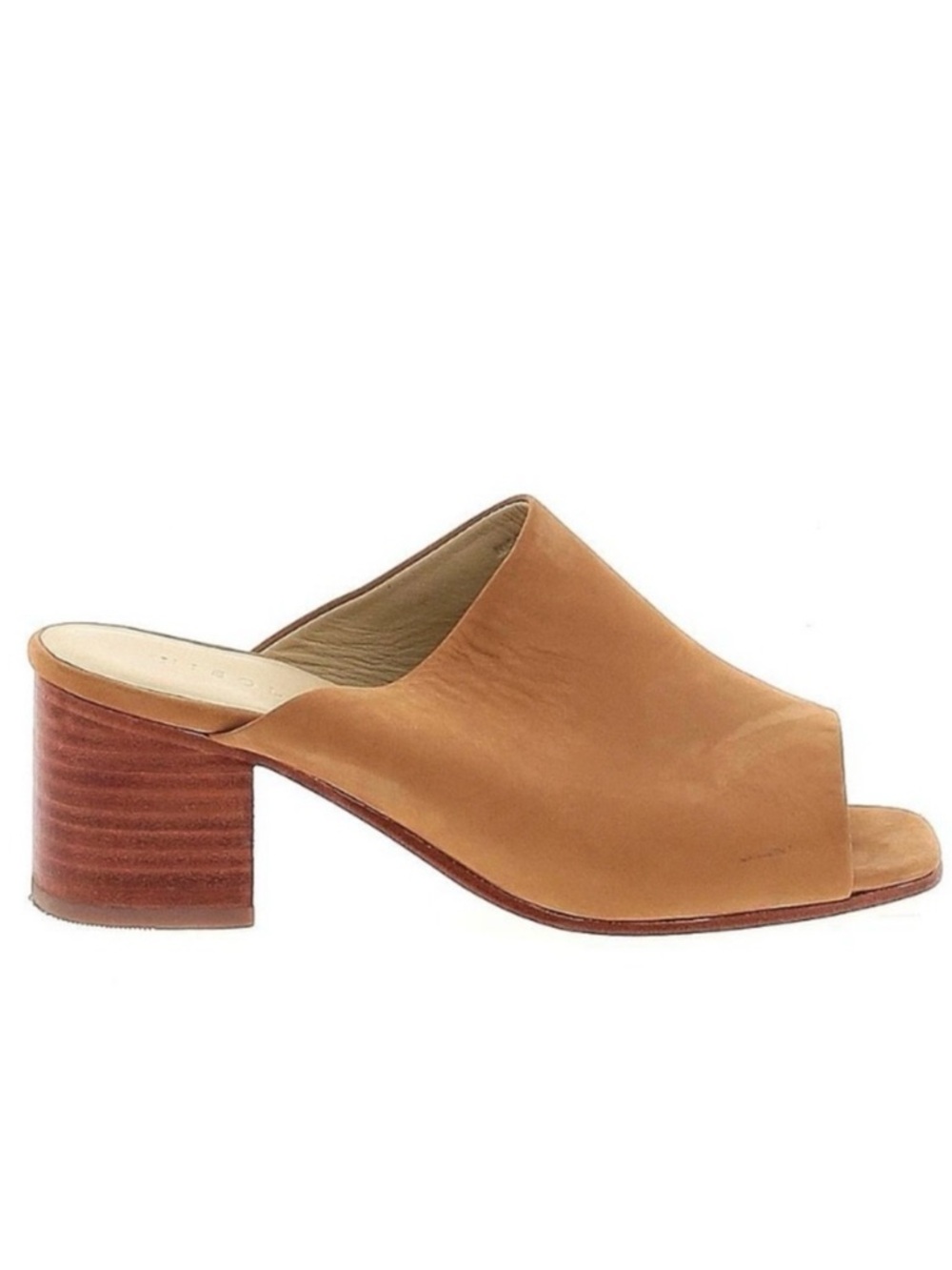 Nisolo Paloma Open Toe Leather Suede Mules Tan Brown Size 9 Minimal Capsule